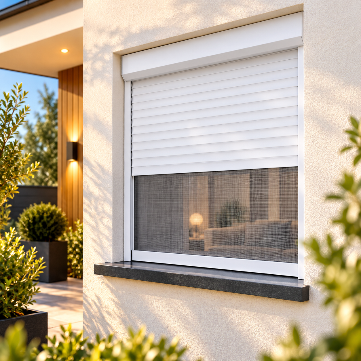 Volet roulant aluminium avec moustiquaire intégrée sur mesure | Somfy & Cherubini