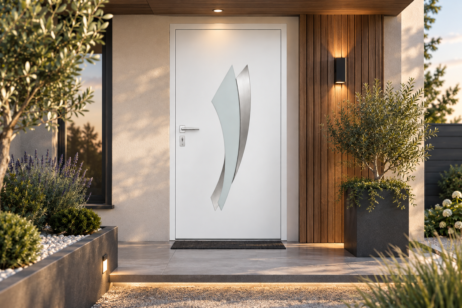 Porte d’entrée aluminium monobloc PAQUITA – Fabrication française